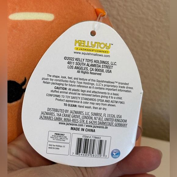 Squishmallows 8” Caroleena The Carrot With Bunny Ears 2022 Easter Edition - Picture 4 of 6